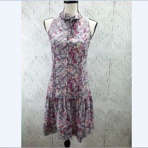 $5 Gap Sleeveless Dress Purple Floral Sheer Size XS